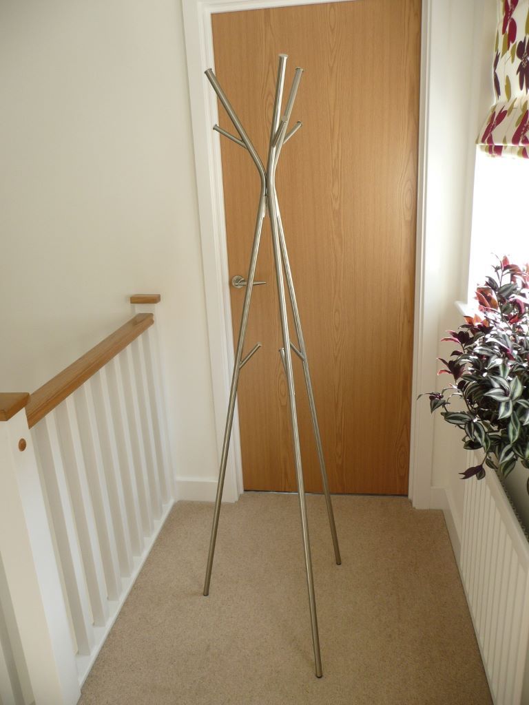 Ikea Knippe hat and coat stand in steel with a nickelplated brush