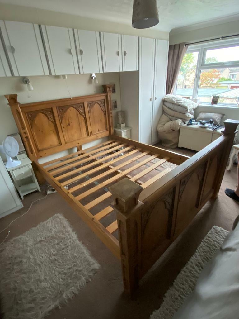Solid oak bed frame in Madeley, Shropshire Gumtree