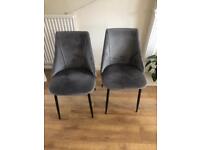  Two Grey dining chairs 