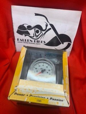 Harley Auto Meter Pro-Cycle Electric Tachometer 3-3/4 '' Case Silver Dial Face