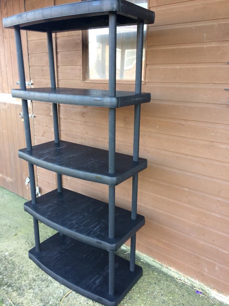 5 Tier Black Plastic Shelf Shelves Unit in Norwich, Norfolk Gumtree