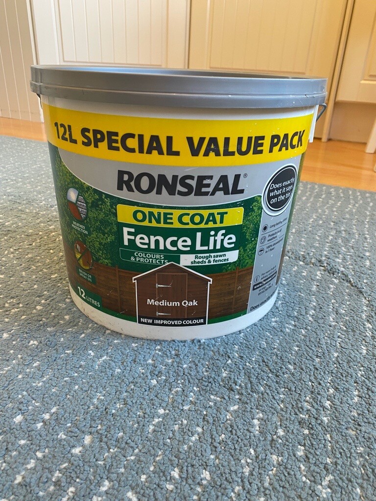Ronseal Medium Oak Fence Paint 12L in Kingston, London Gumtree