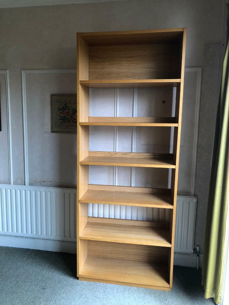 Habitat solid wood bookcase shelves storage solid oak and lovely