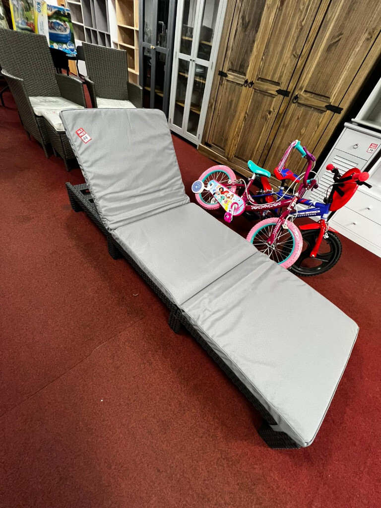 Keter Daytona Rattan Effect Sun Lounger Graphite in Aston, West