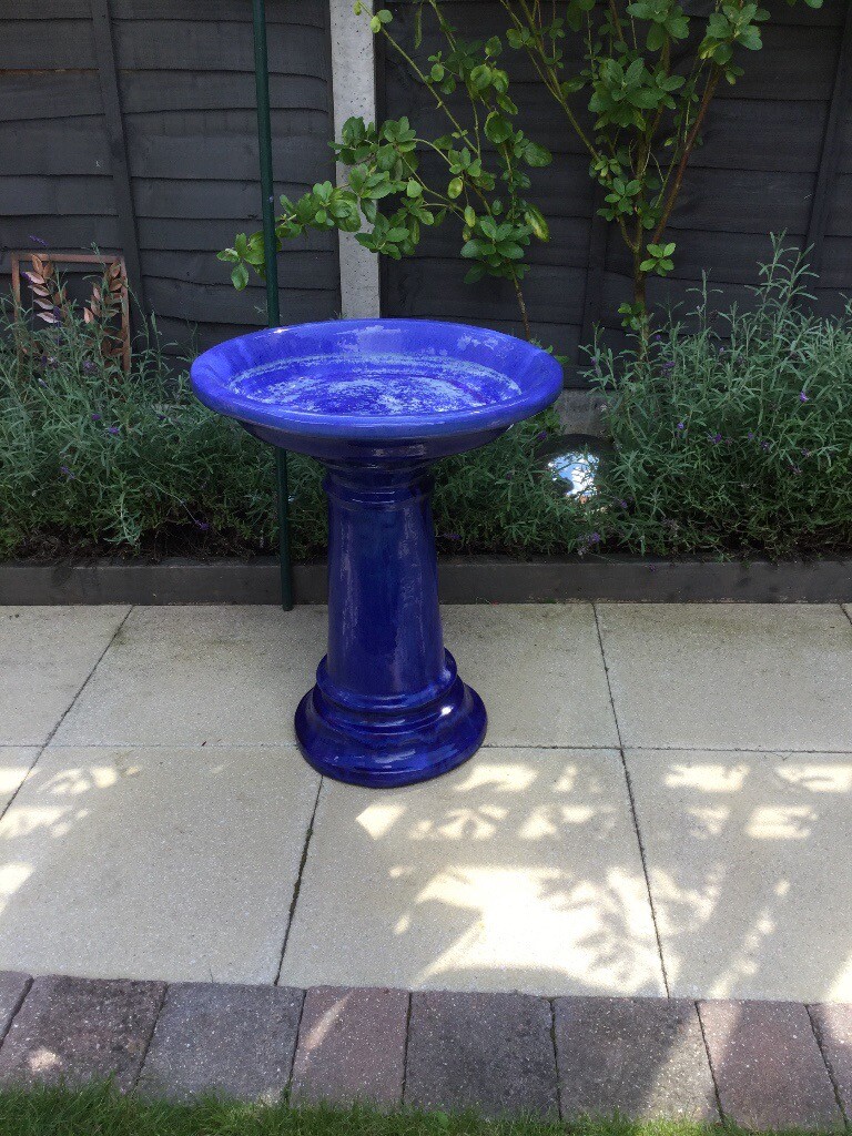 Blue Glazed Teroccotta Bird Bath in Coventry, West Midlands Gumtree