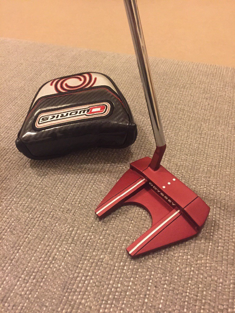 Brand new condition! Odyssey OWorks Red 7S SS Pistol Putter in