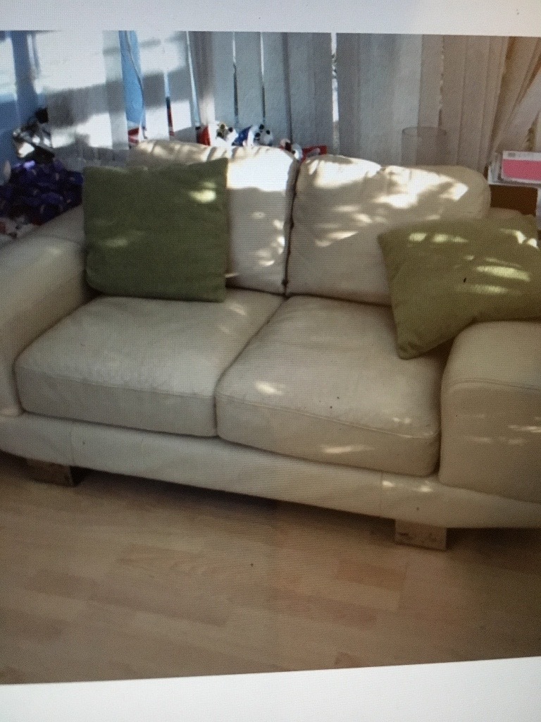 Ivory Leather Sofa Cheap Cheap Cheap In Cardiff City Centre