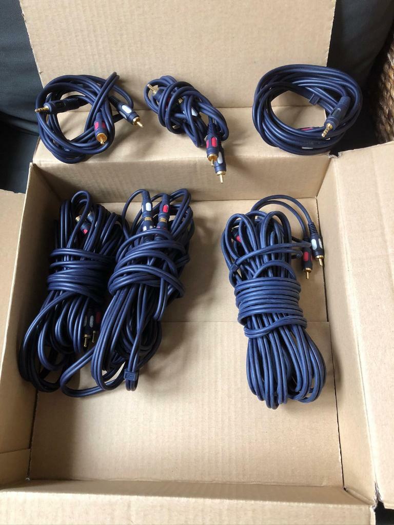 Speaker cables, JVC, 3 long 3short in Tilehurst, Berkshire Gumtree