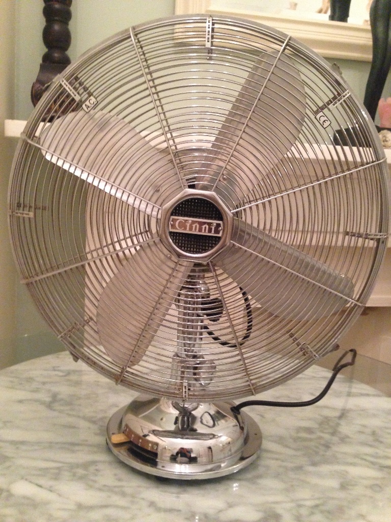 Rare limited edition Chrome Vintage retro style Cinni table fan 45cm