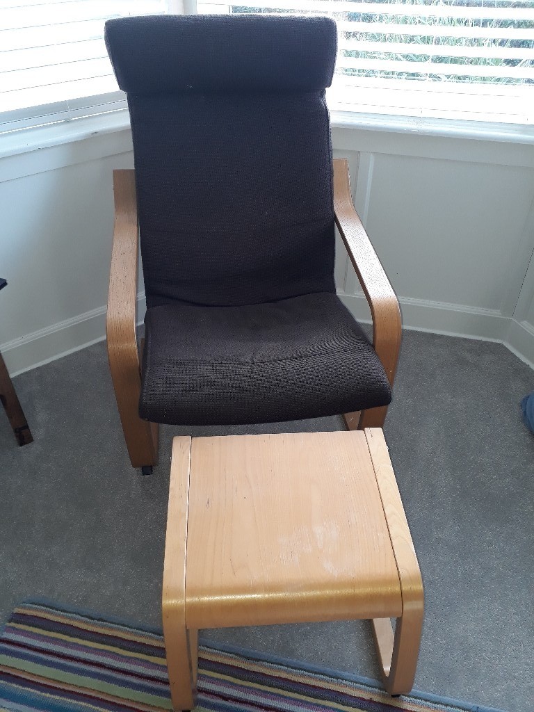 Brown Ikea Poang Chair and Footstool | in Dunfermline, Fife | Gumtree