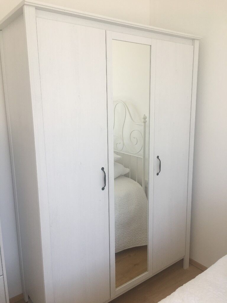 IKEA Brusali white 3 door wardrobe | in Solihull, West ...