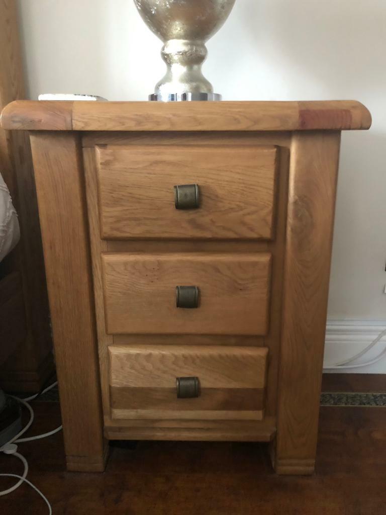 Harvey Norman Solid Oak Bedside Tables X2 In Ballymena County