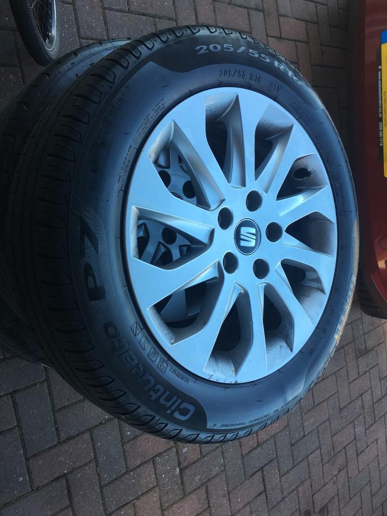 Seat Leon Alloys, set of 4 alloy wheels with 205/ 55 16 tyres in