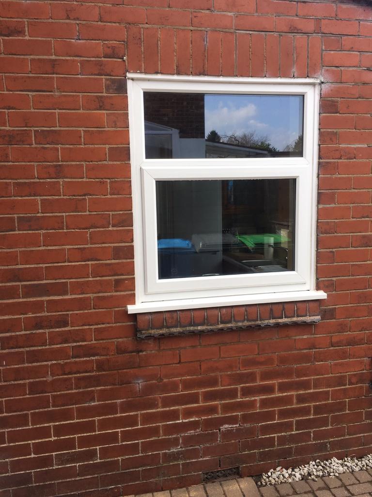 Double glazed white window unit with top hung opener upvc in Kirkby