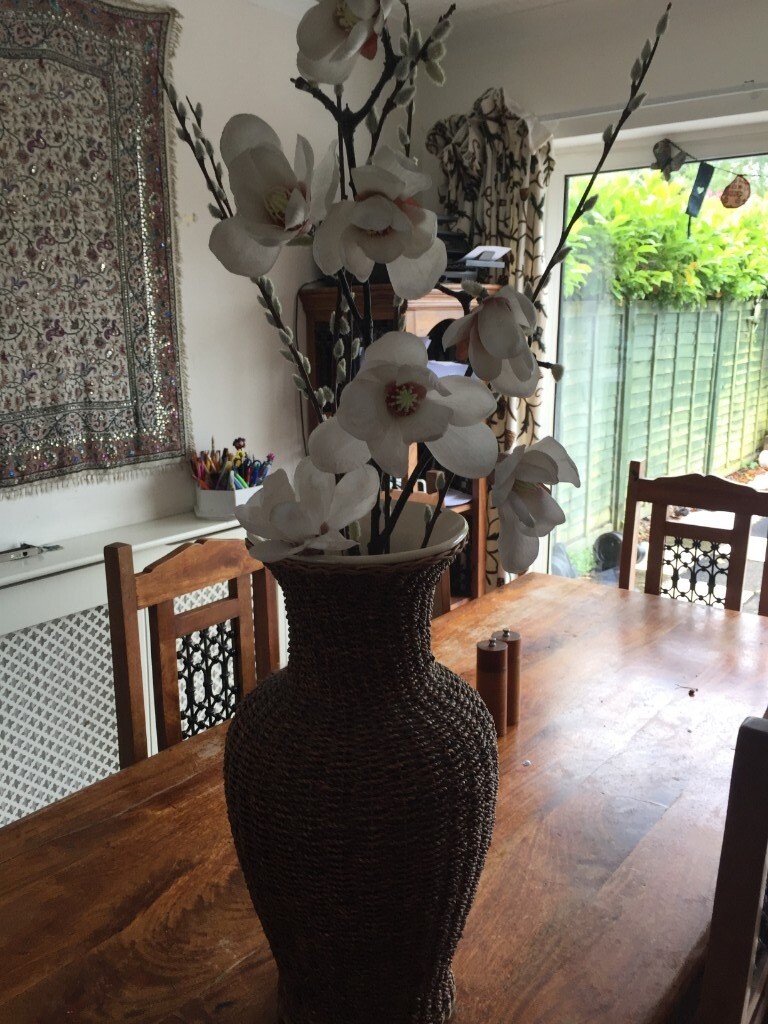 Large Wicker Vase Floor Standing With Flowers In Bournemouth Dorset Gumtree
