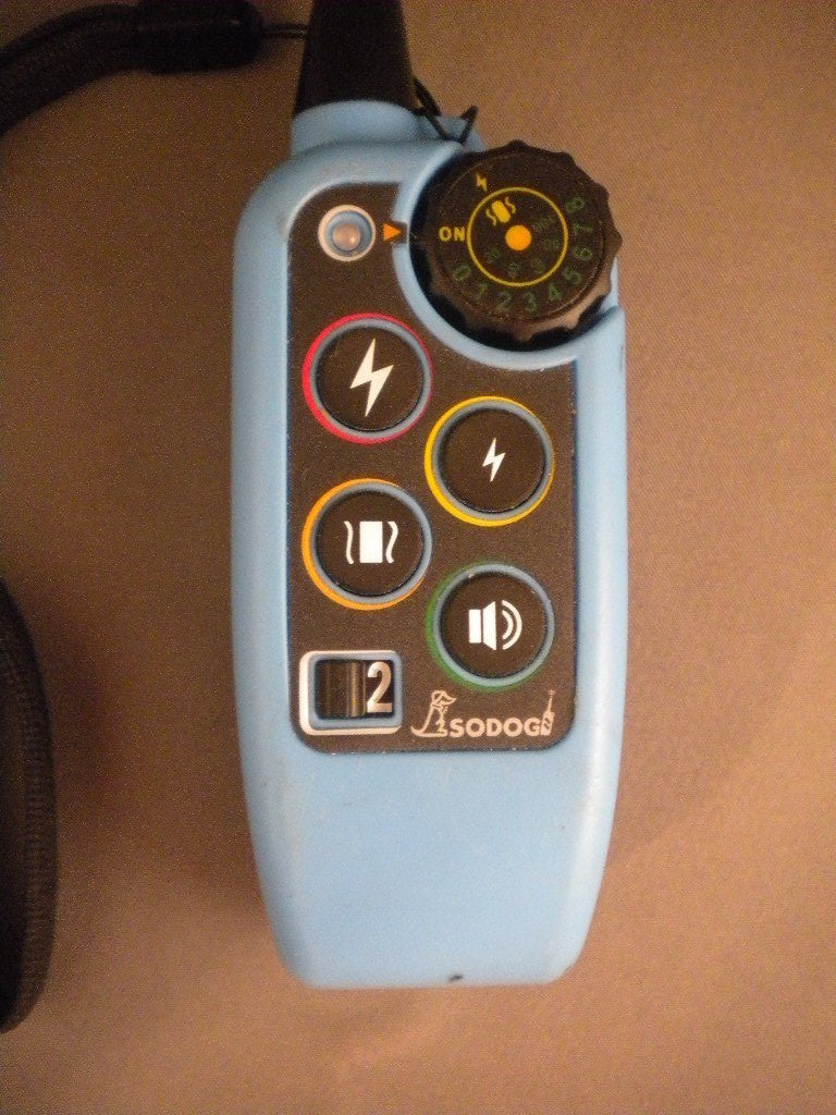 SODOG Remote Control ONLY  Training Dog Collar Receiver Baby Blue w/ Belt Clip