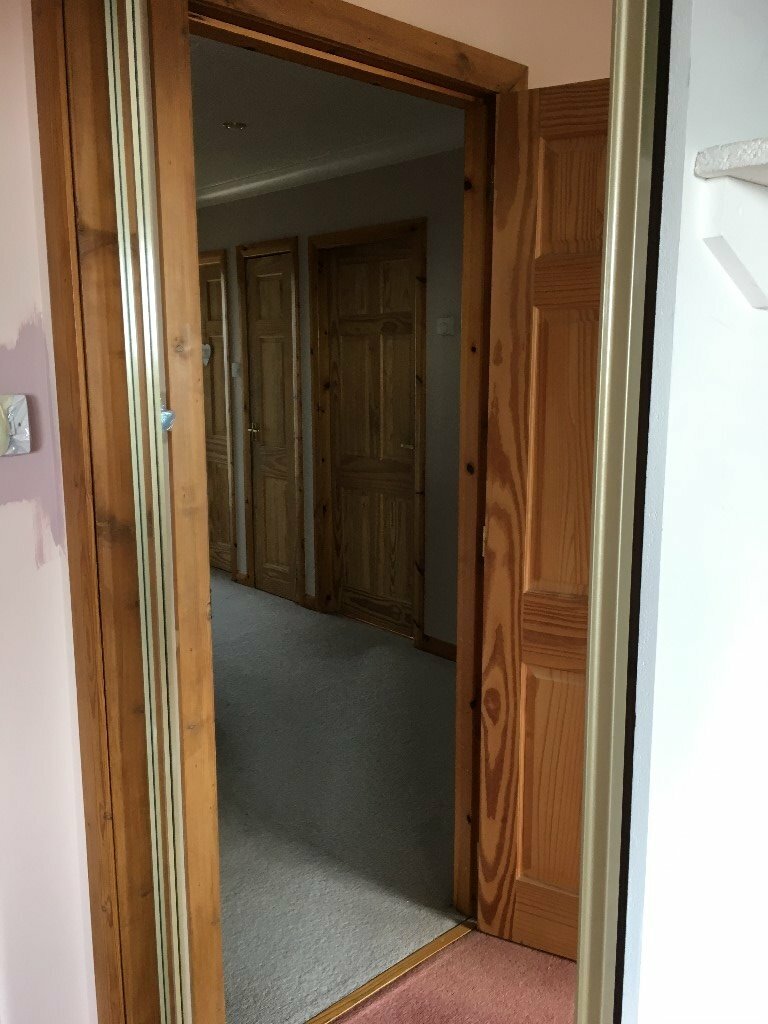 Mirror Wardrobe Doors X 2 Antique Bronze With Plain Mirror Glass