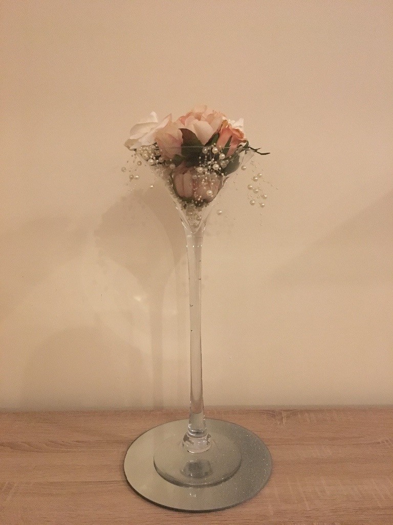 Martini Glass Vases 50cm 20inches and 40cm 16 iches in Blackburn Lancashire $ 86 JPG