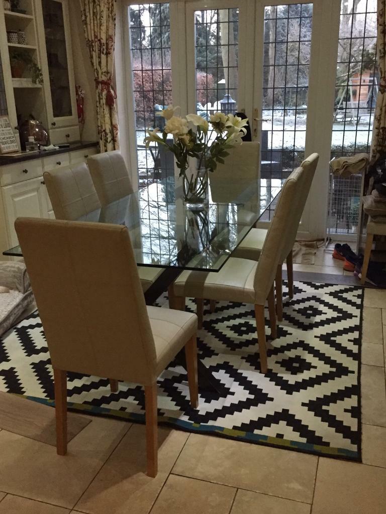 Habitat Dublin 8seater dining table + 8 NEXT chairs in Harpenden