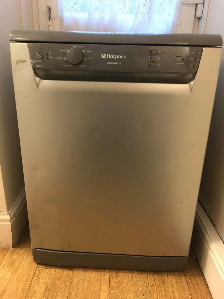 Hotpoint Aquarius Dishwasher Full Size 60cm Freestanding Grey FDL570