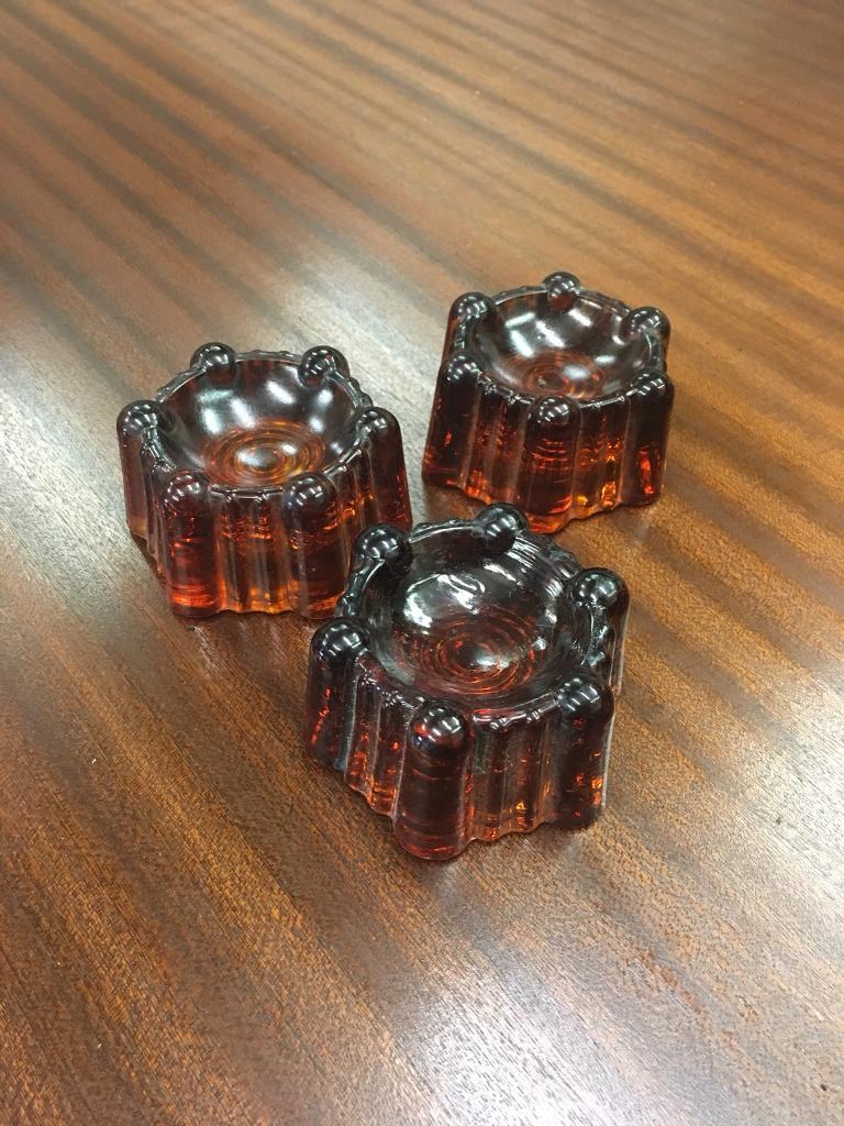 Antique glass piano caster cups. in Trinity, Edinburgh Gumtree