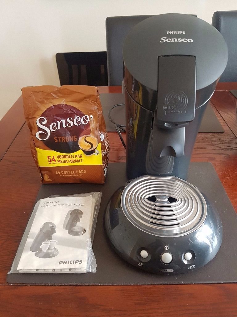 Philips Senseo Coffee Machine - Black - 2 Cups - With Pods/Pads & Manual