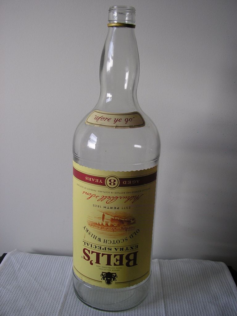 LARGE BELLS WHISKY BOTTLE EMPTY 4.5 LITRE EXCELLENT CONDITION in