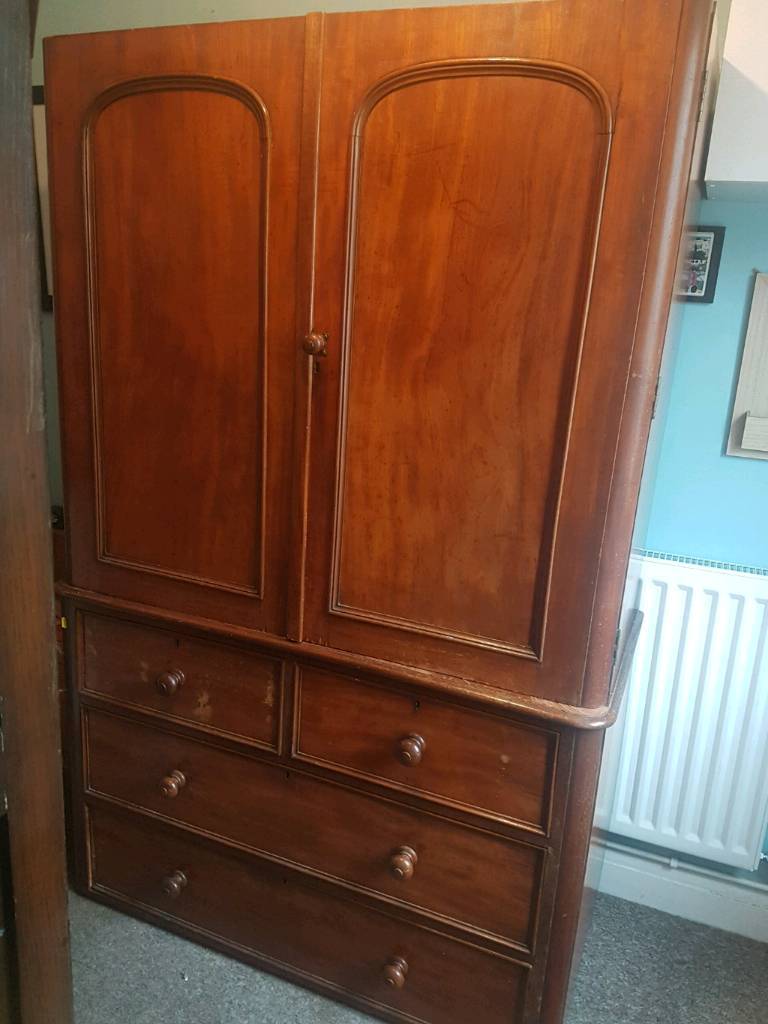 Antique Tall Boy Wardrobe Cupboard In Ipswich Suffolk Gumtree