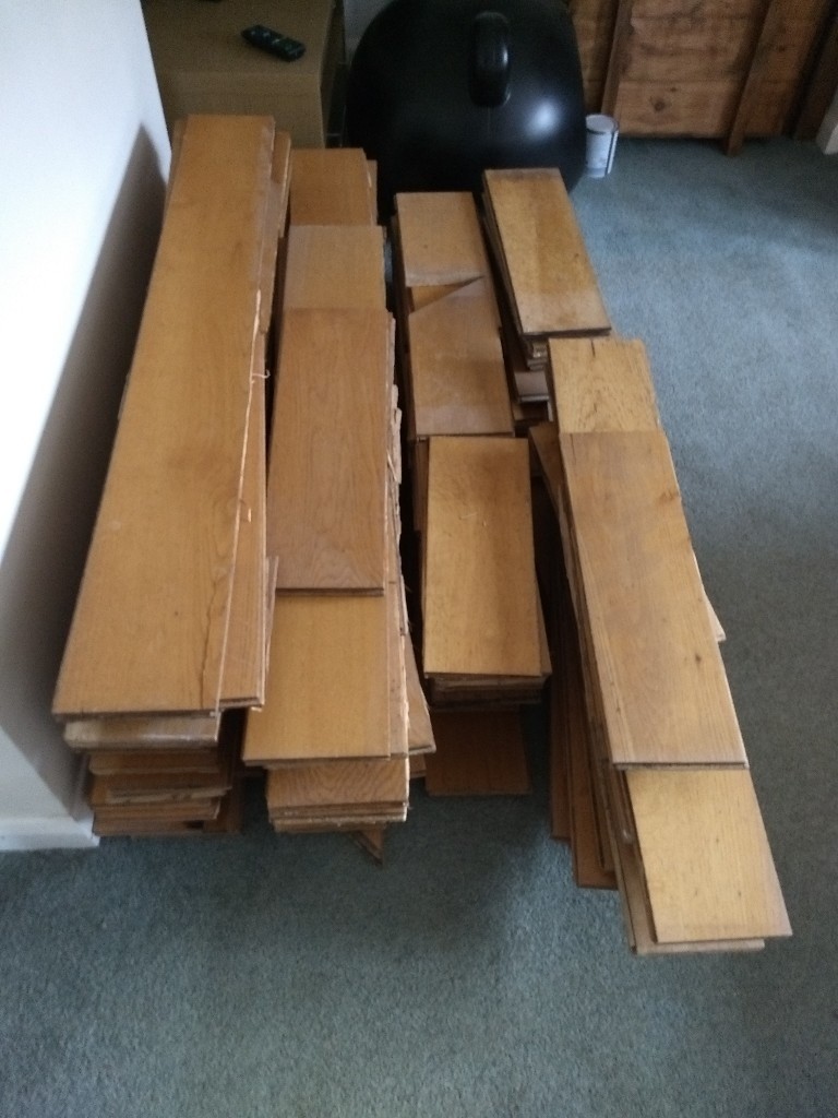 Used Solid Wood Flooring Damaged In Harrogate North Yorkshire