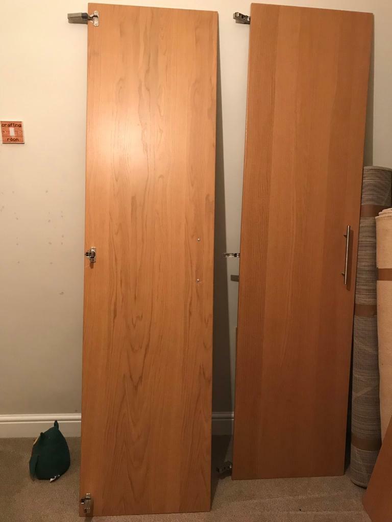 2 Ikea Pax Wardrobe Doors Only Oak Effect In Marple Manchester