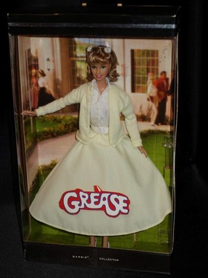 2004 GREASE Barbie #2 Sandy Yellow Dress Olivia Newton-John Collector Doll C4773