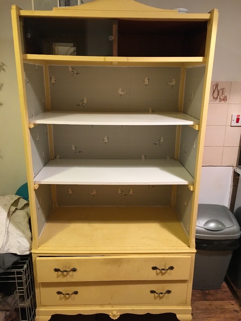 Upcycled Cabinet Cupboard With Drawers Shelves And Glass