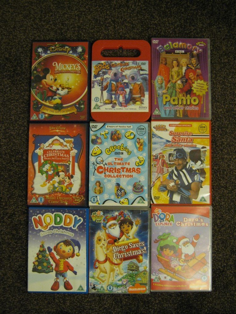 9 Childrens Christmas DVDs Balamory, CBeebies, Lazy Town, Noddy