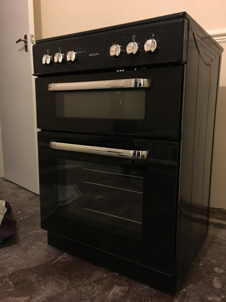 Bush Double Electric Oven with Ceranic Hob 600mm wide free standing