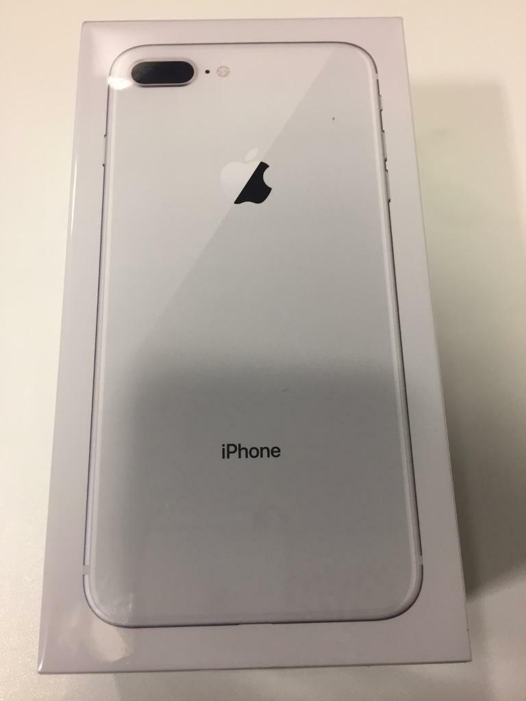 Brand new sealed iPhone 8 Plus, white. 64GB. Unlocked to all networks
