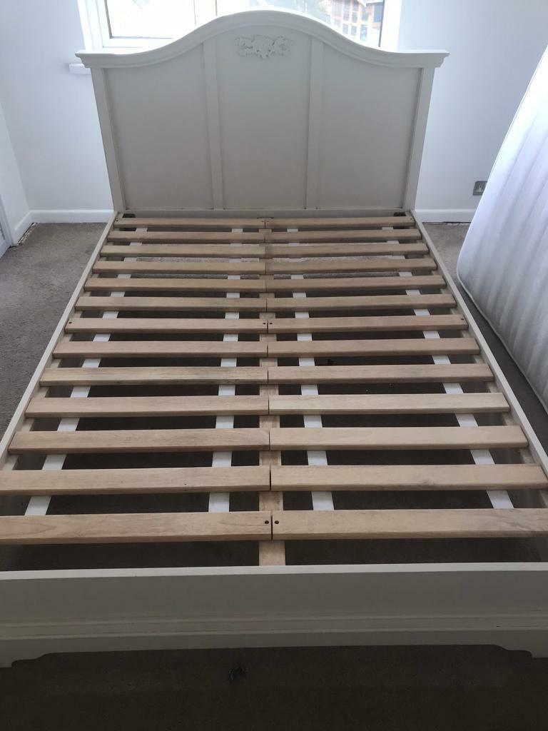 Next cream wooden double bed frame in Mangotsfield, Bristol Gumtree