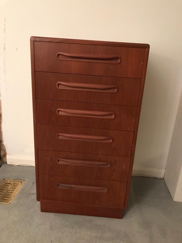 G Plan Retro Teak Fresco Tall Boy Chest of Drawers in Chipping Norton