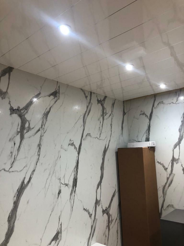 White UPVC Ceiling Panels with Chrome Inlay | in Dundee ...