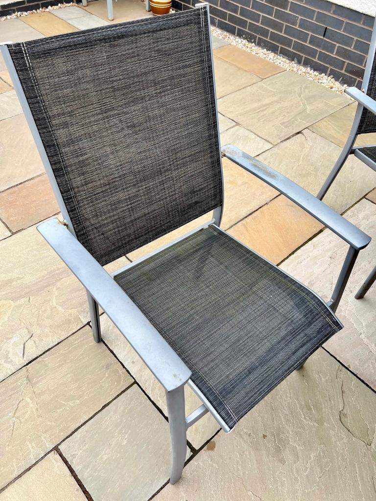 Large Aluminium Outdoor Dining Table & Chairs | in East Kilbride