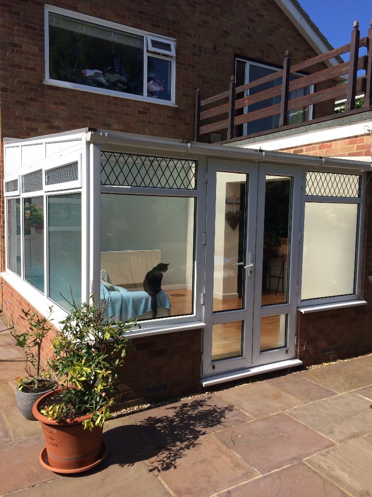 Lean to Conservatory. UPVC White. Buyer would have to 