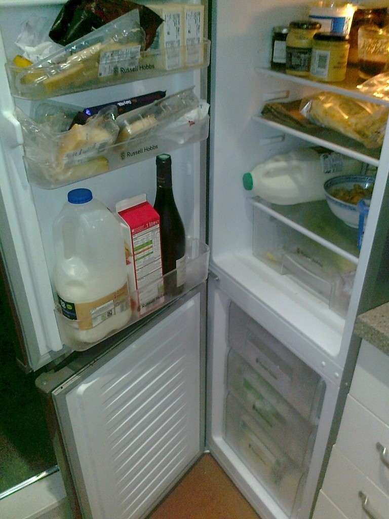 Russell Hobbs fridgefreezer, excellent condition, 50cm width in