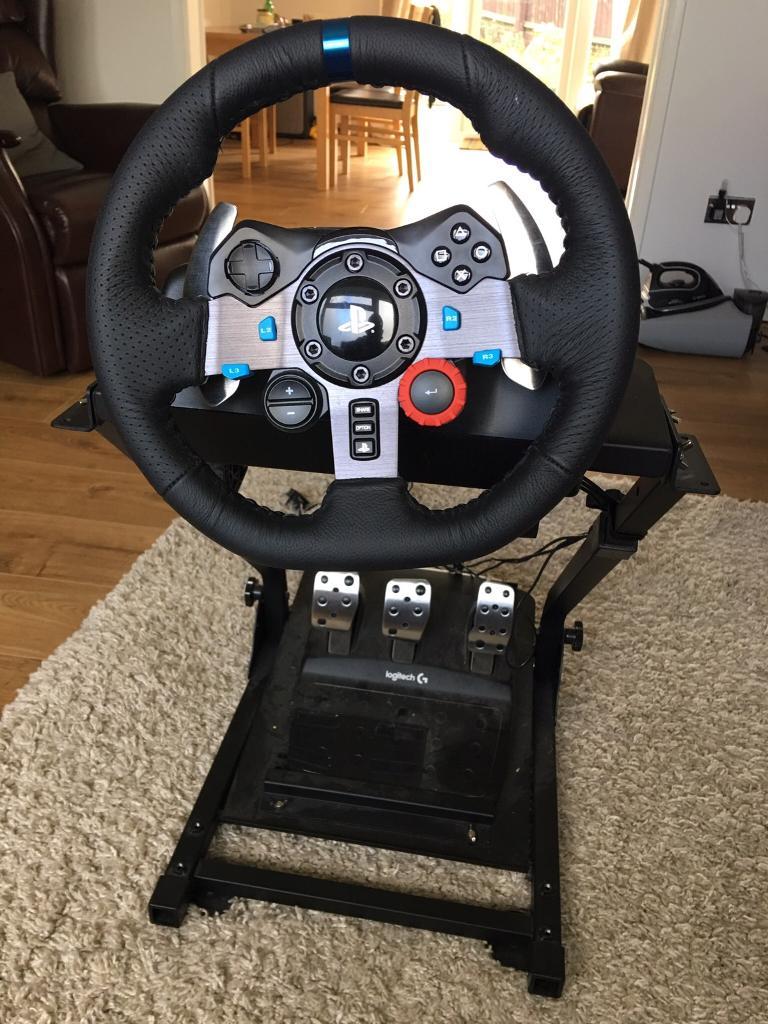 Logitech G29 wheel, pedals, stand and GT Sport PS4 in Stroud