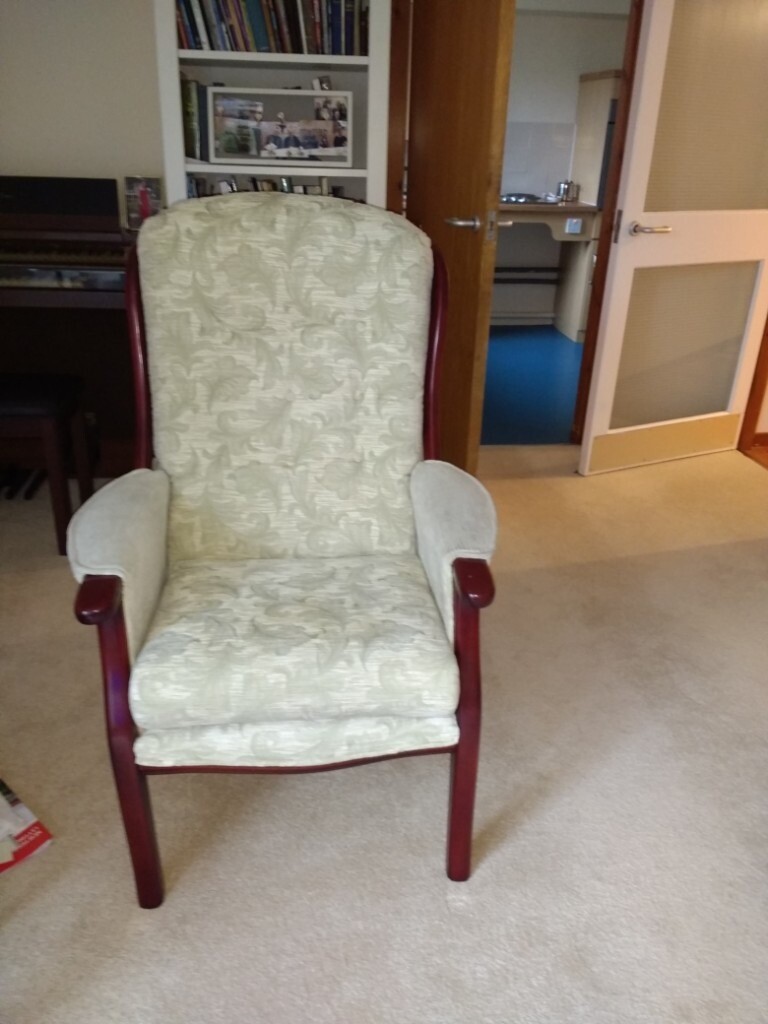 High backed comfy armchair. Ideal for elderly person. in Galashiels