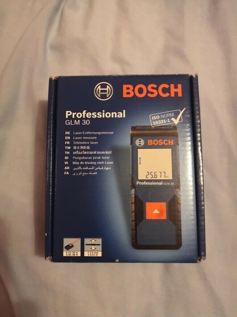BOSCH Laser Digital Distance Tape Measure 30 m new in box in South