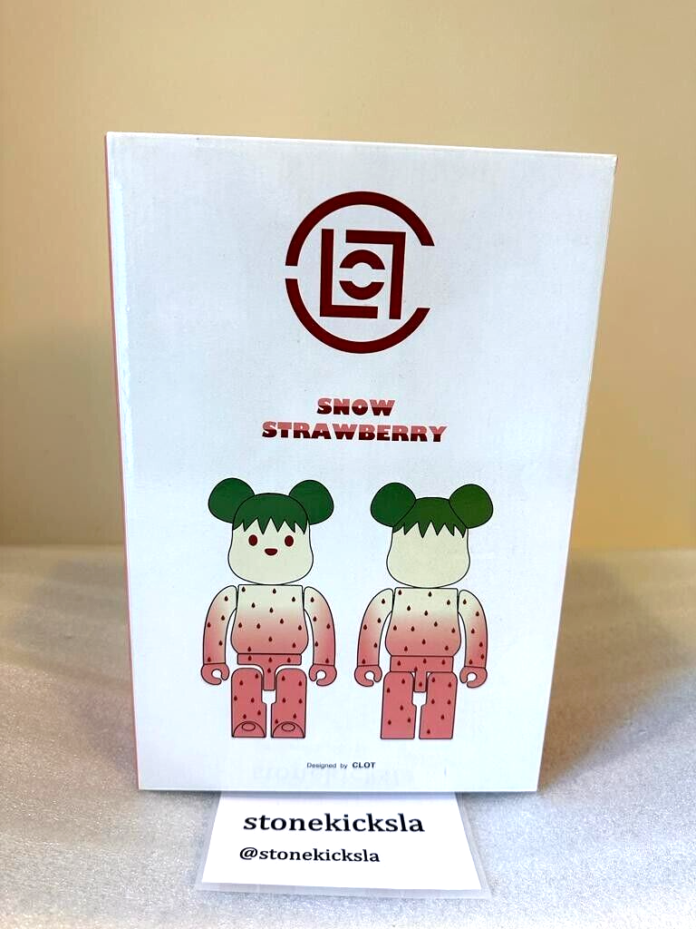 Bearbrick x CLOT Summer Fruits Snow Strawberry 100% & 400 Bearbrick x CLOT Summer Fruits Snow Strawberry 100% & 400