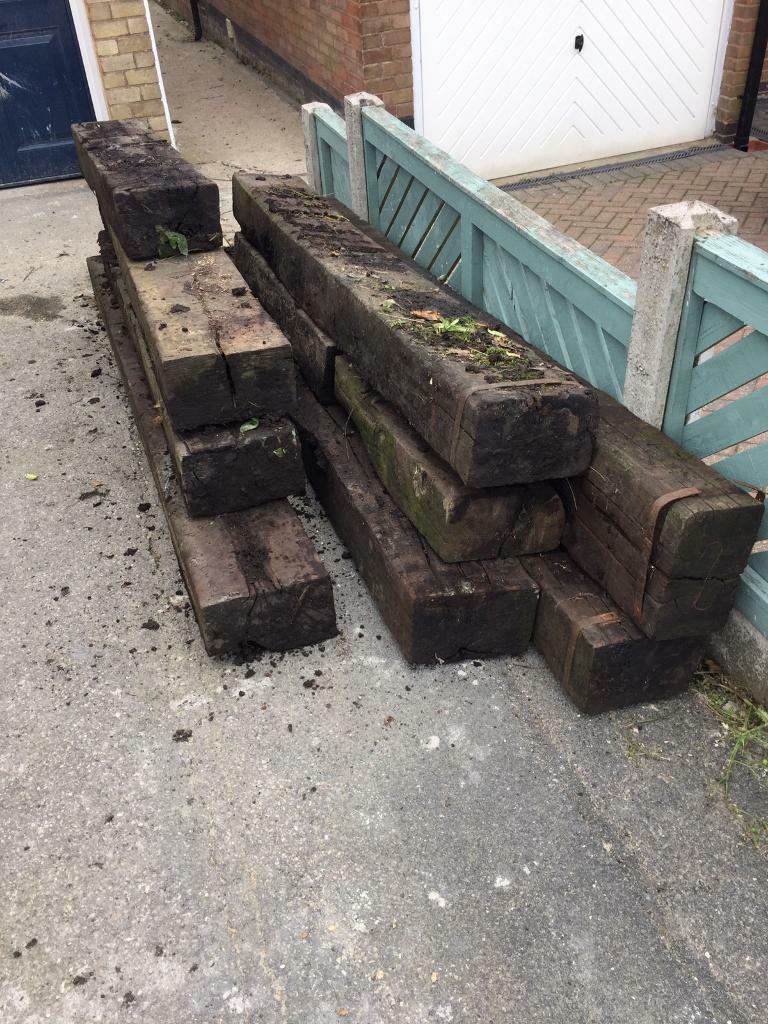 Traditional reclaimed railway sleepers in Cookridge, West Yorkshire