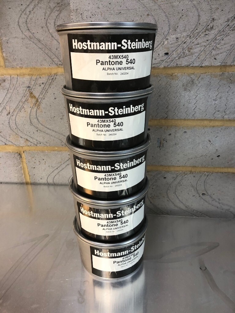 5 x 1 kilo inks Pantone 540 Hostmann Steinberg litho ink in Maidstone