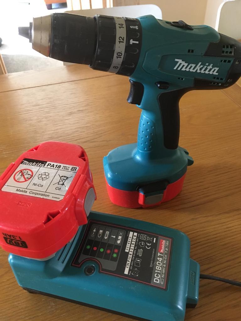 Makita 18v cordless hammer drill with 2 batteries in Bury St Edmunds, Suffolk Gumtree