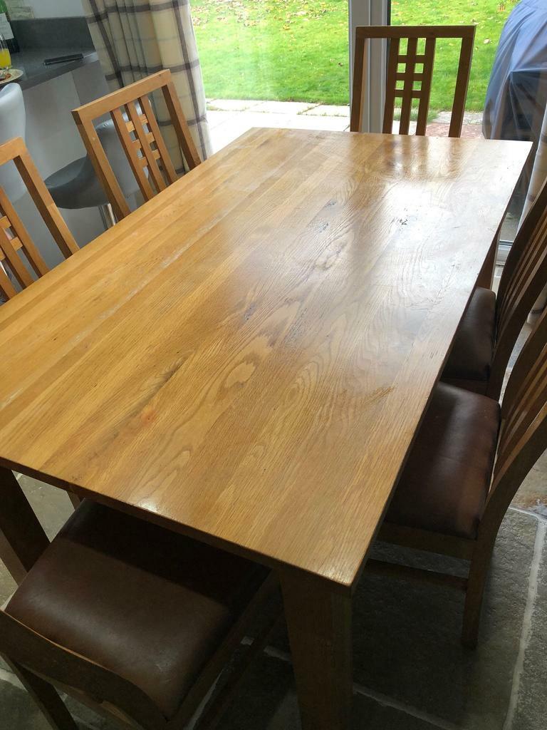 Solid oak table and 6 chairs in Wirral, Merseyside Gumtree