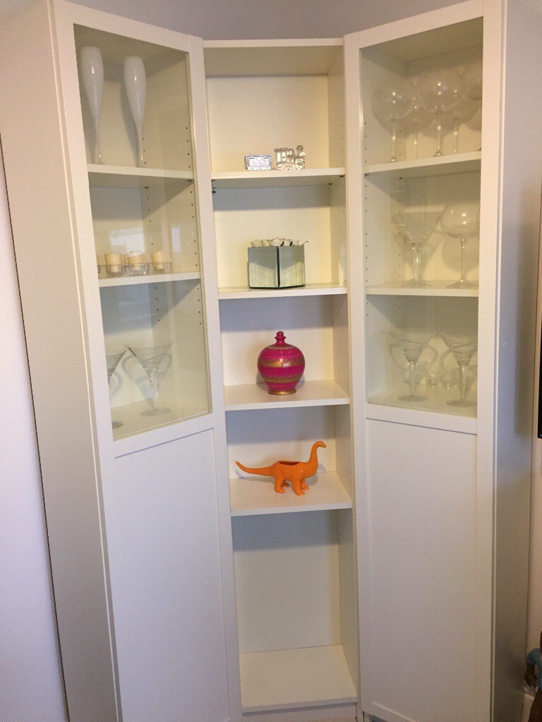 Ikea Billy display with glass doors in Galashiels, Scottish